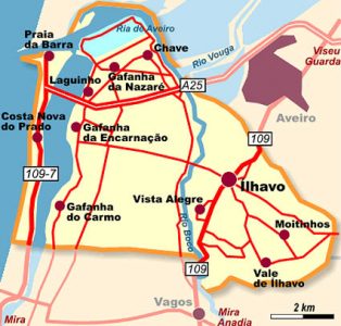 mapa Ilhavo