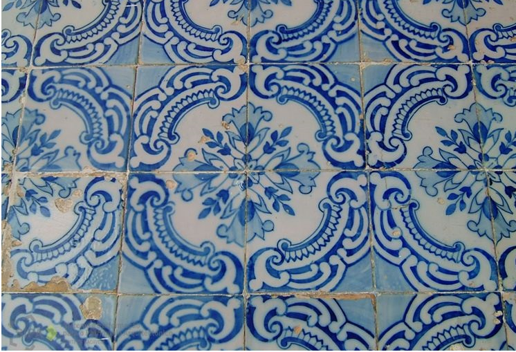 Azulejo fachada principal de la Quinta dos Azulejos, Lumiar